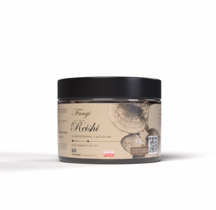 Reishi (Ganoderma lucidum)– ekstrakt standaryzowany na polisacharydy i triterpeny ( 13% i 6% )