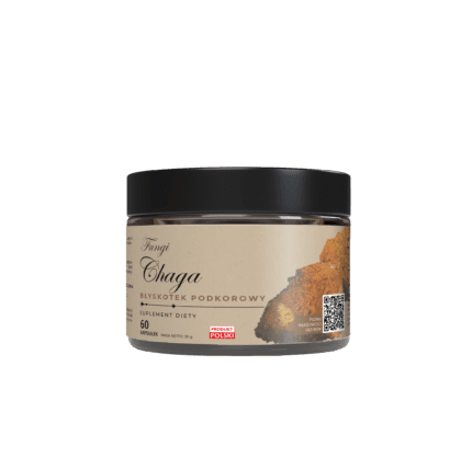 CHAGA - Błyskoporek podkorowy 60 kap. Standaryzowany na polisacharydy i betaglukany